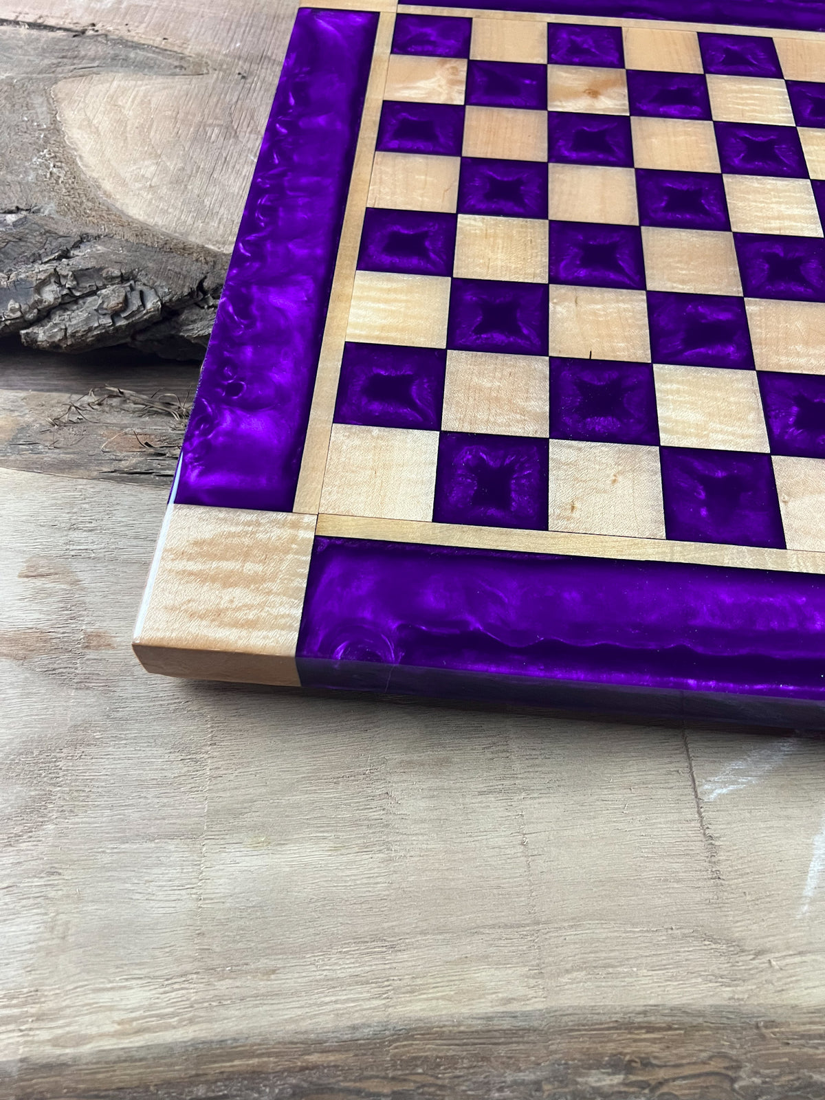Purple Haze resin and maple charcuterie board