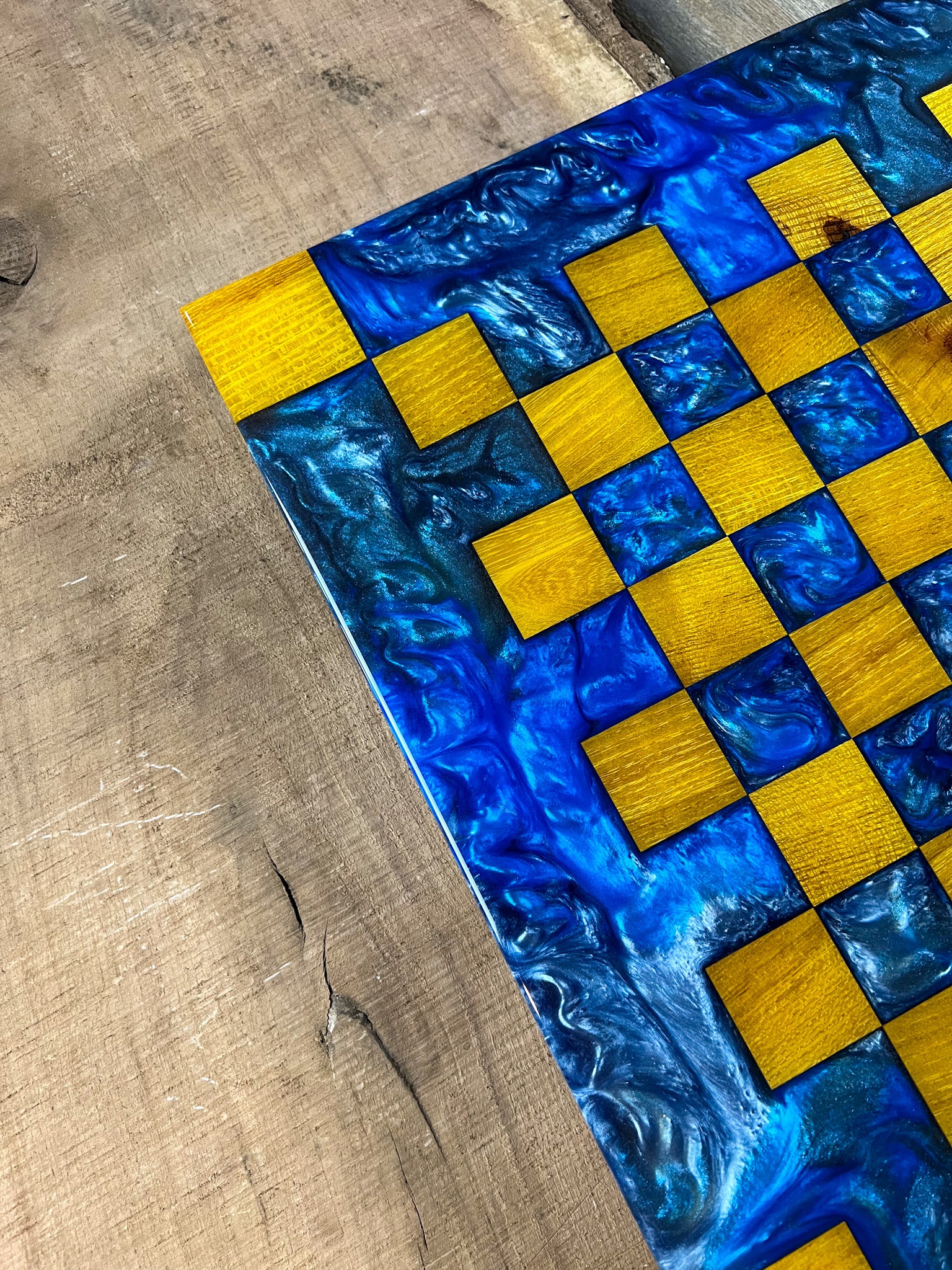Exotic Osage Ocean Chess Board