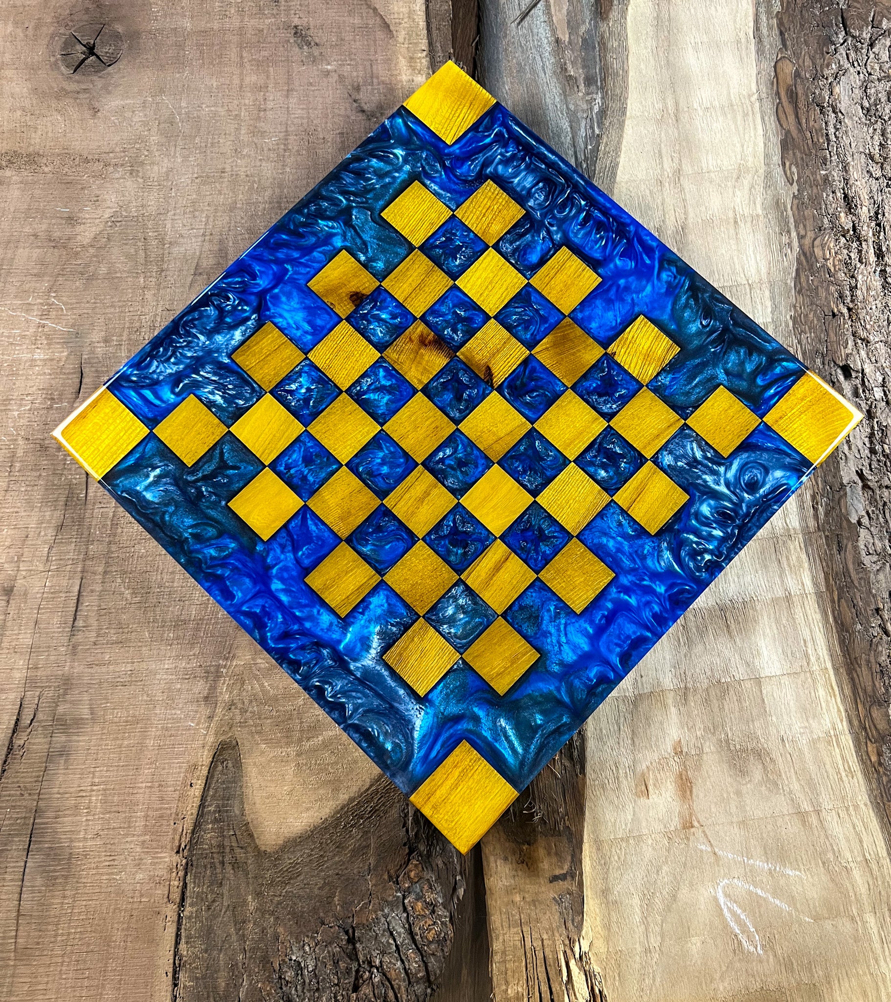 Exotic Osage Ocean Chess Board