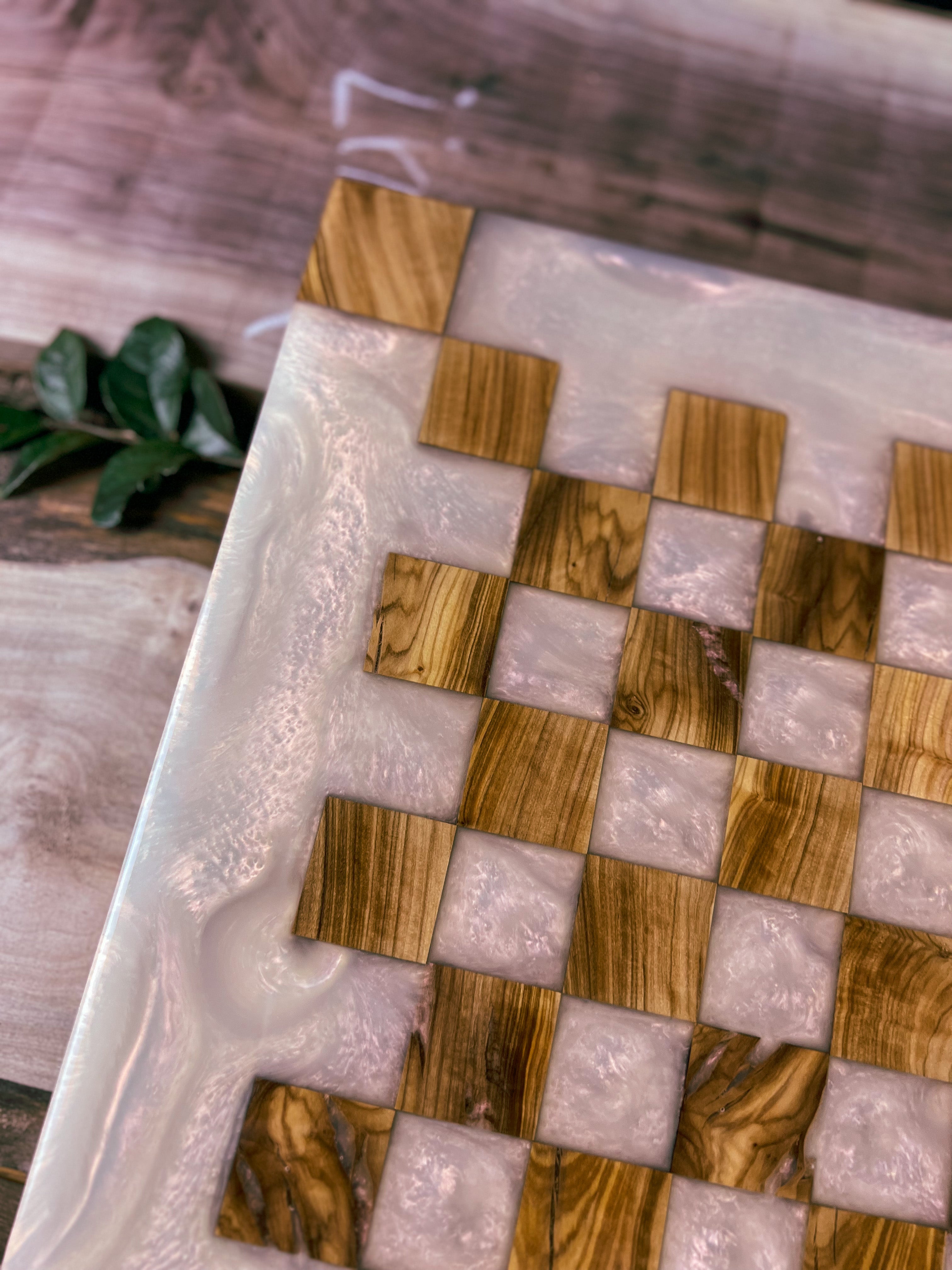 Ghost Copper Olive Wood Chess Board