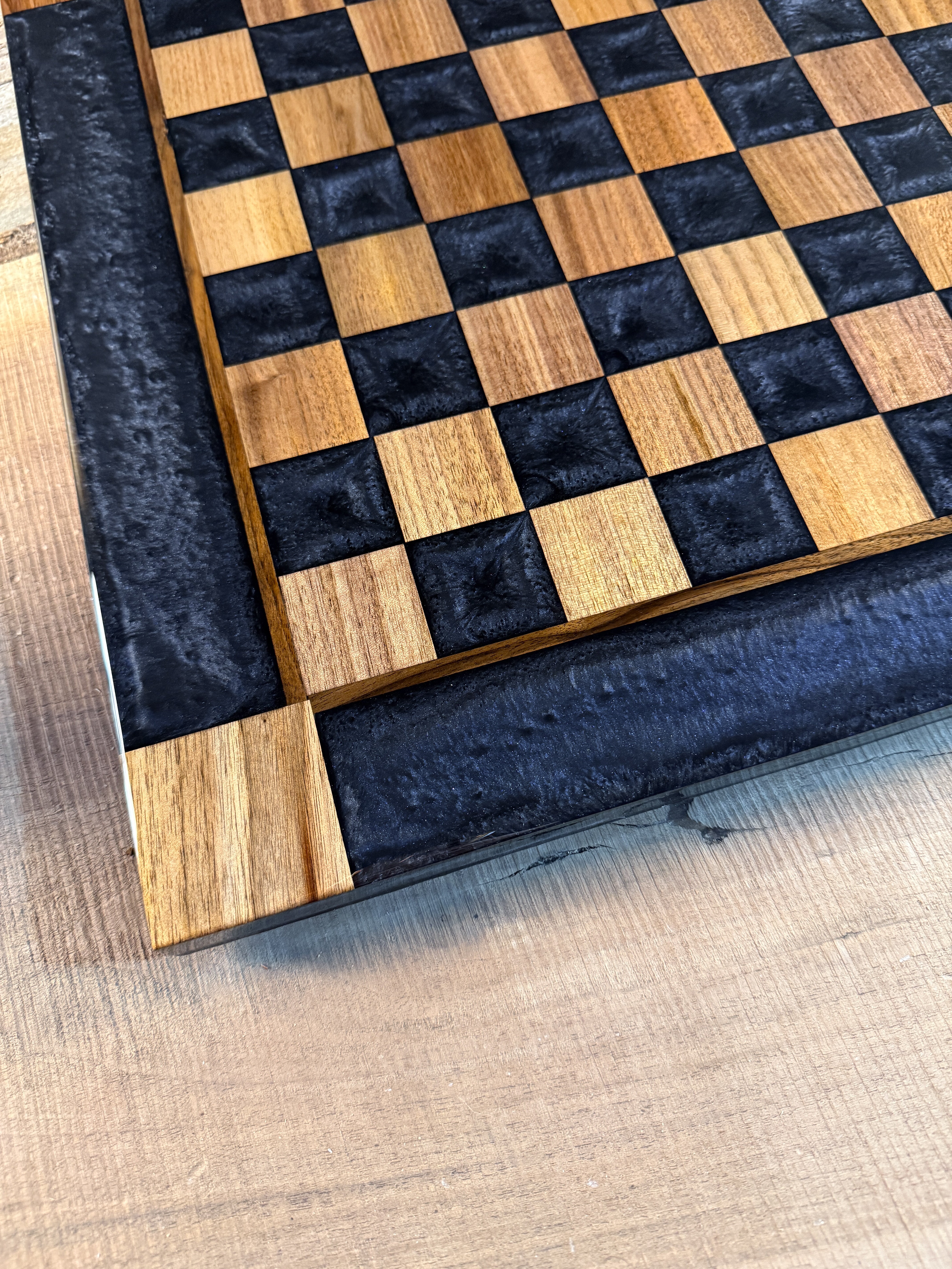 Black Onyx Walnut Chess Board