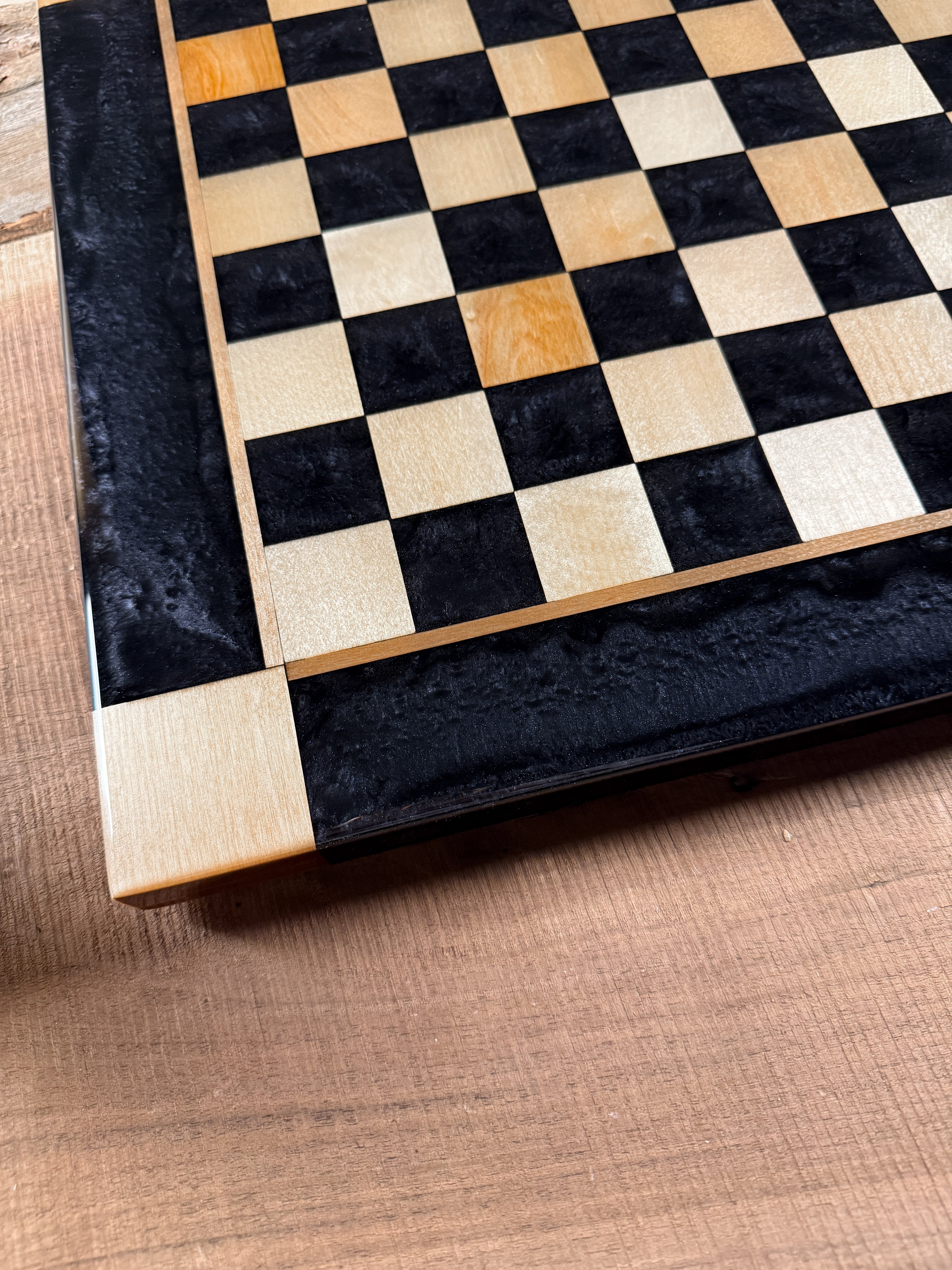 Black Onyx Maple Wood Chess Board