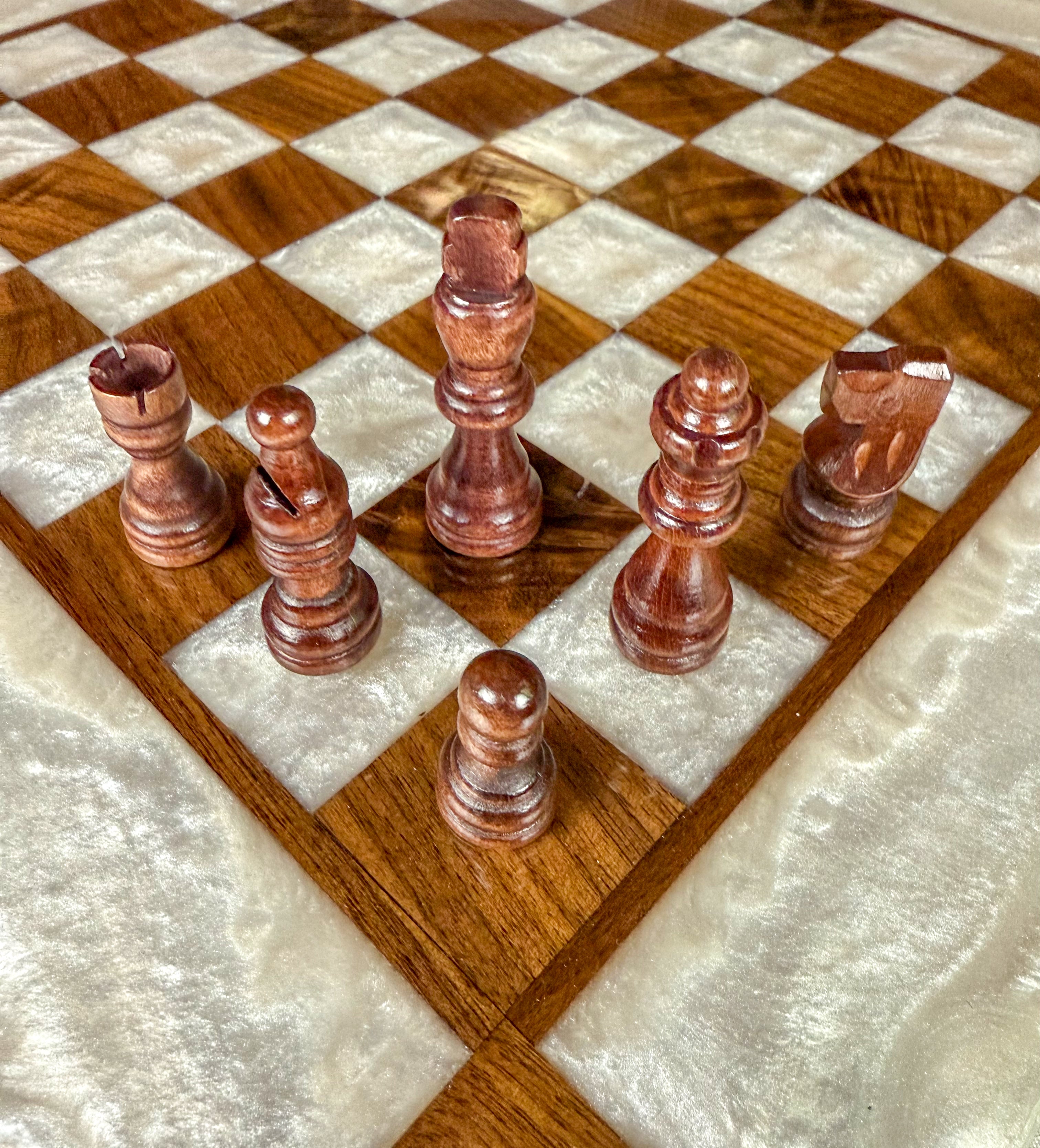 Raging Rose Cherry Chess Board