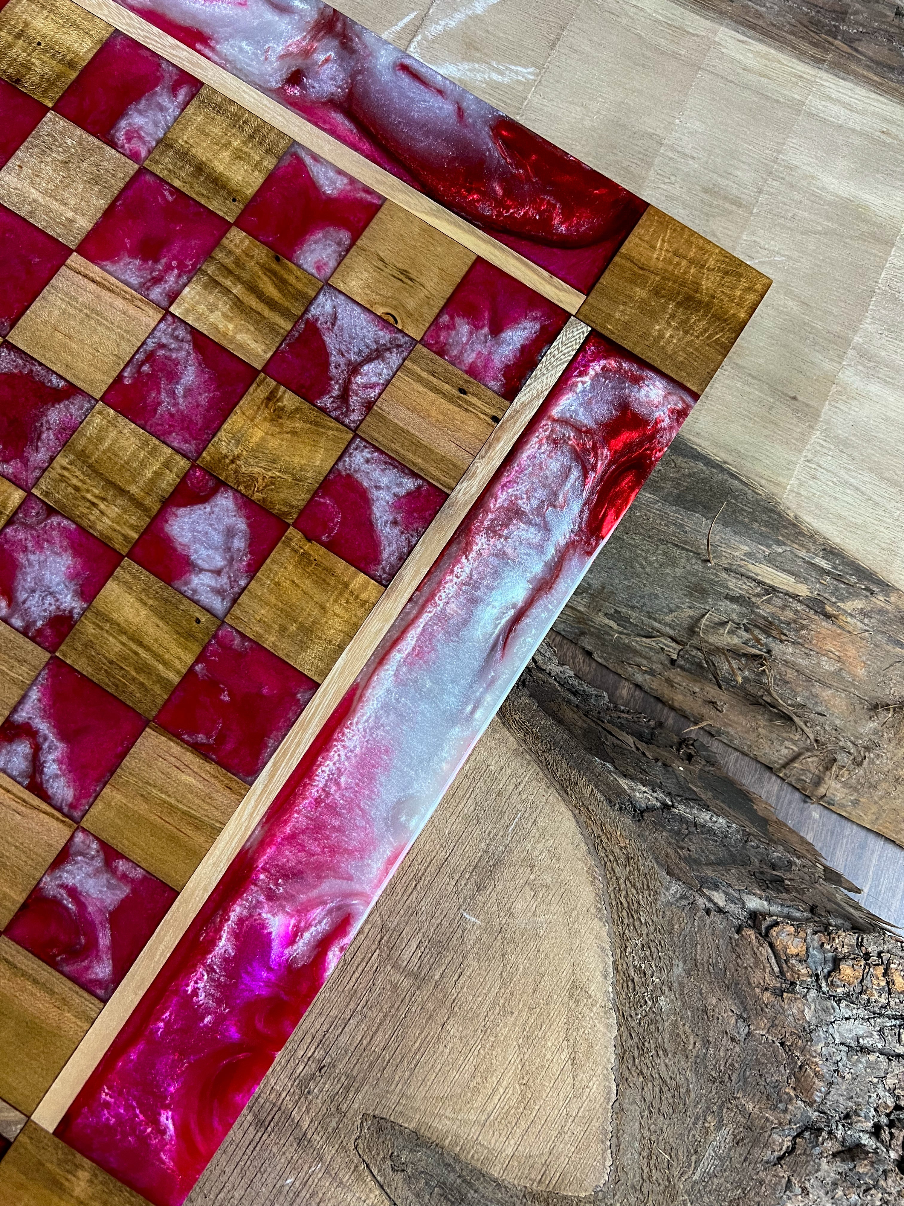 Rose River Maple Wood Chess Board