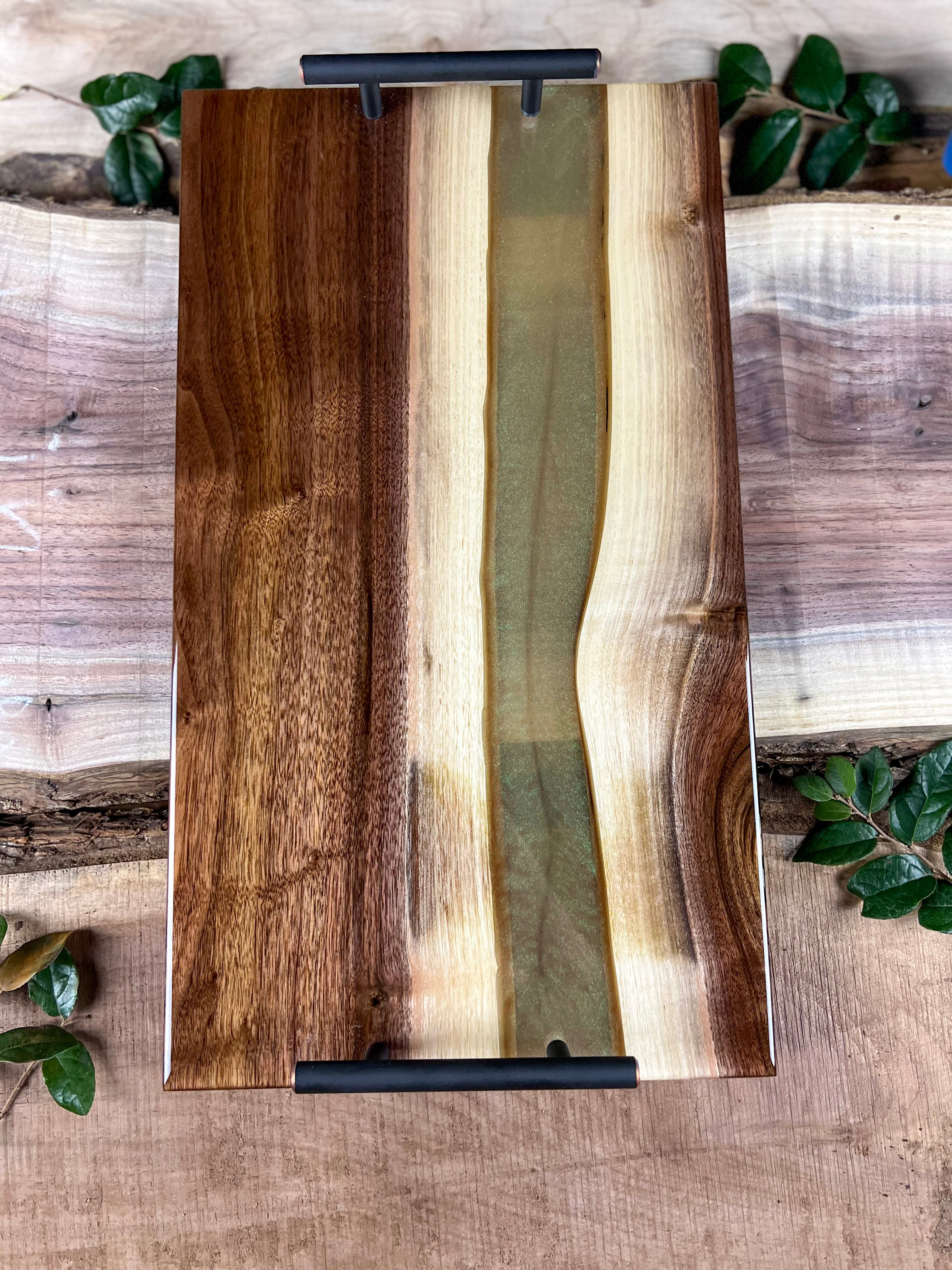 Emerald Lux Walnut Serving Tray