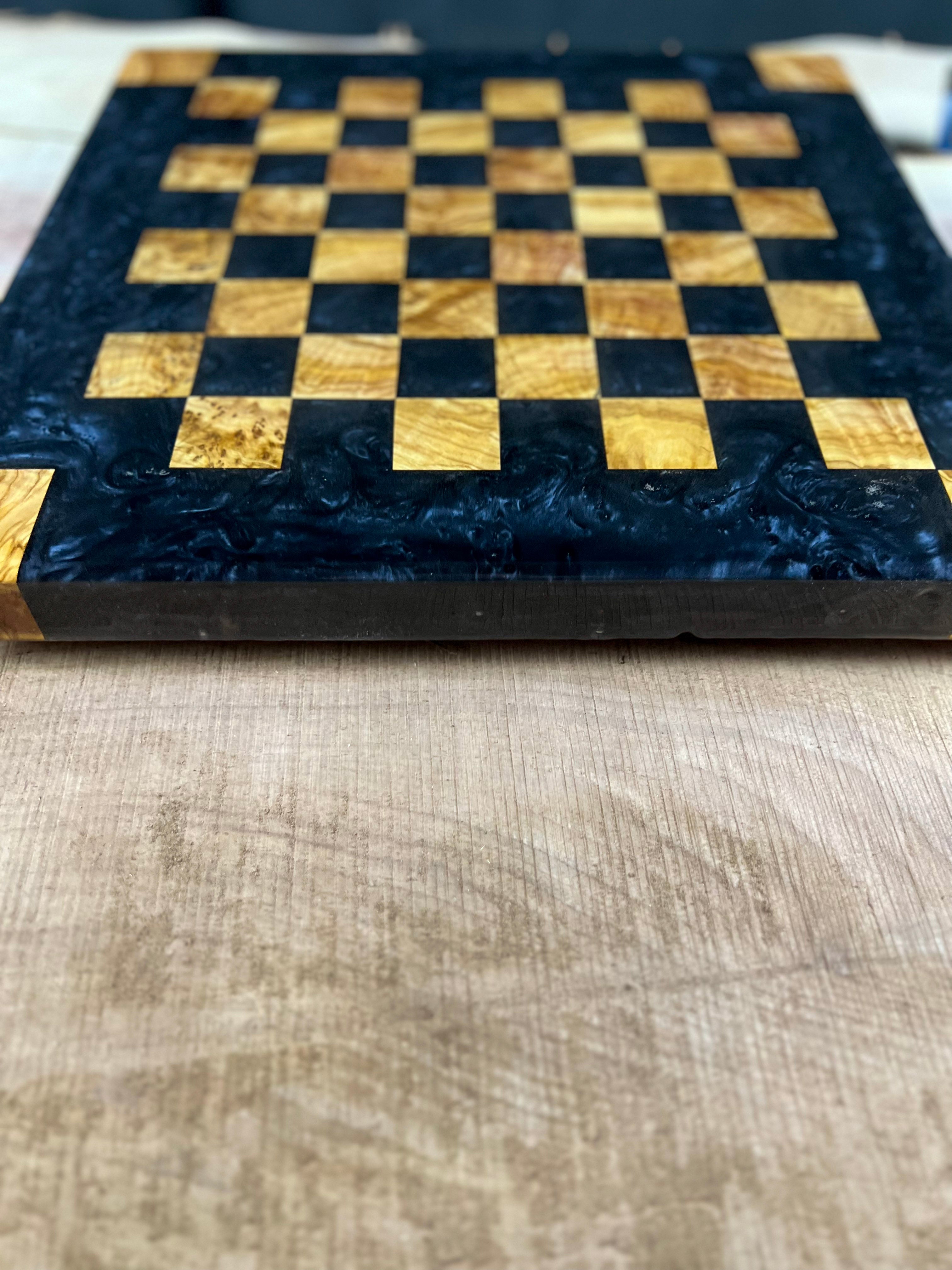 Black Onyx Olive Wood Chess Board