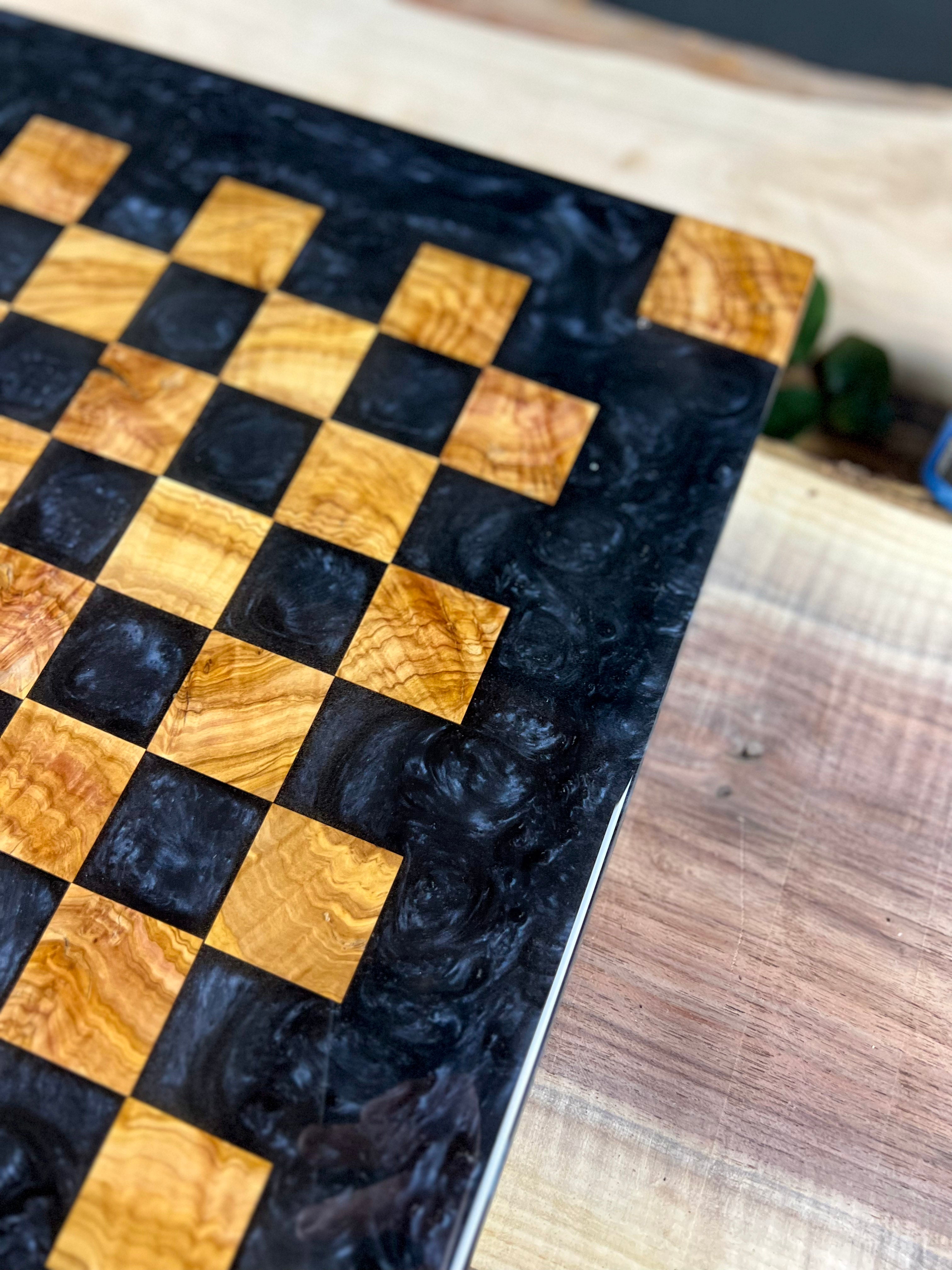 Black Onyx Olive Wood Chess Board