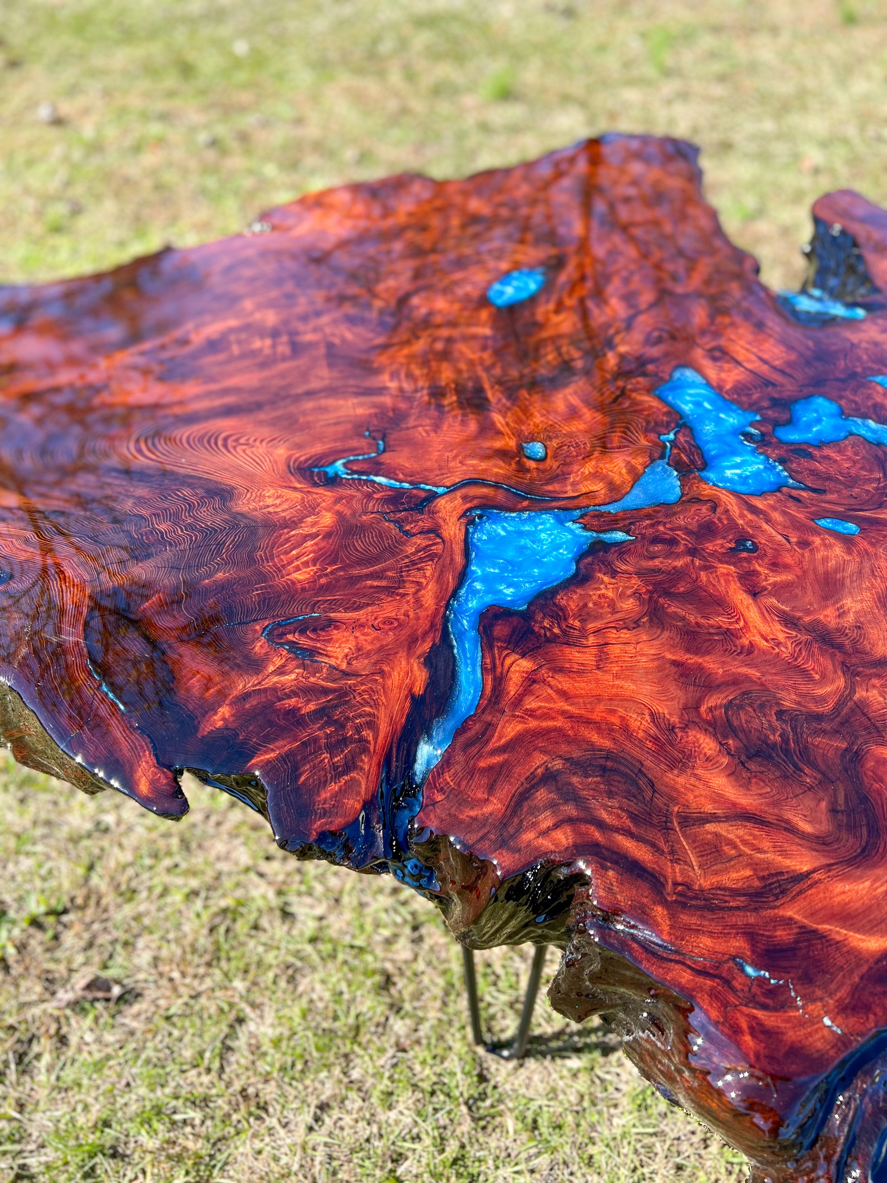 Exotic Redwood Burl Coffee Table