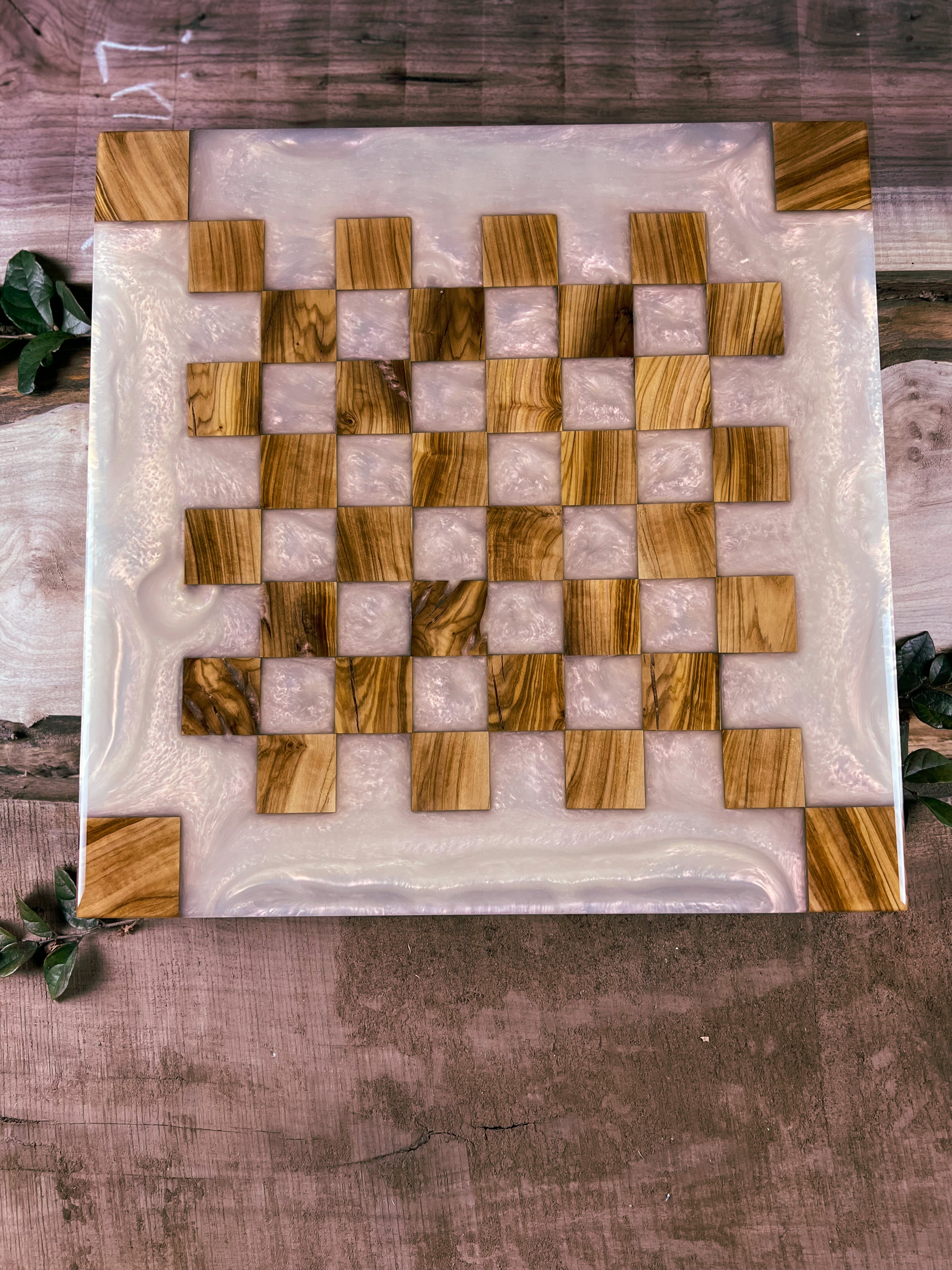 Ghost Copper Olive Wood Chess Board