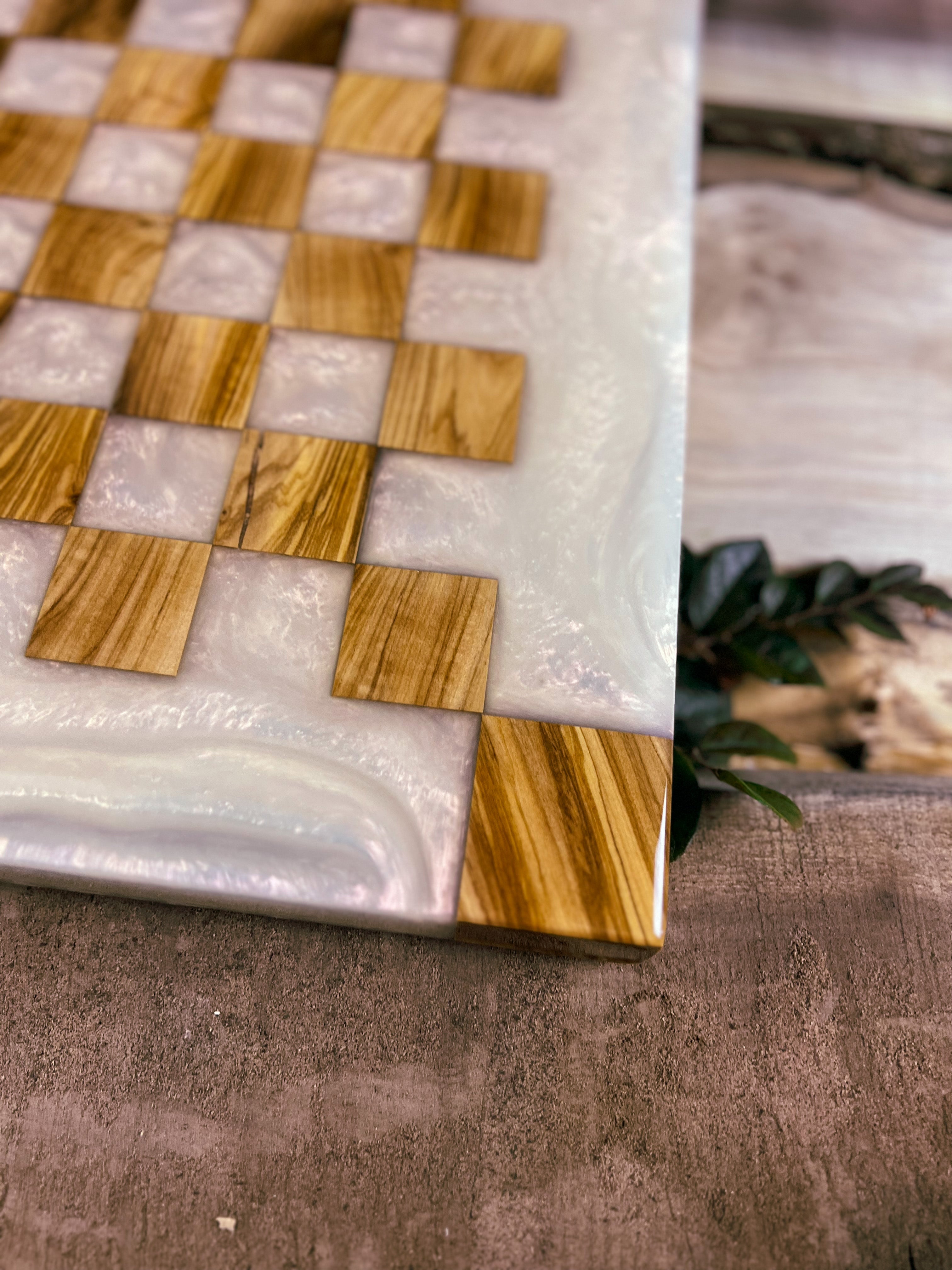 Ghost Copper Olive Wood Chess Board