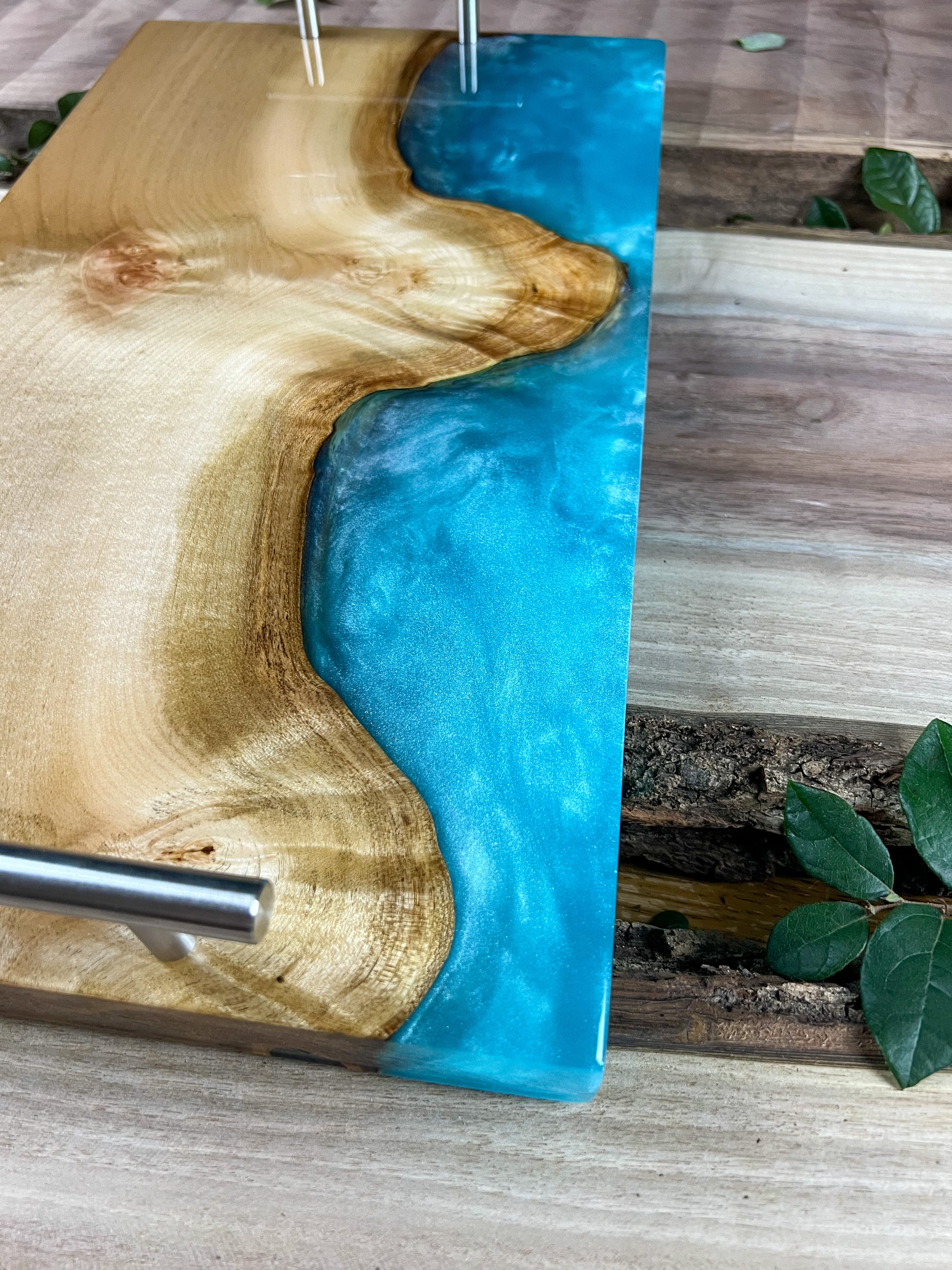 Island Turquoise Maple Serving Tray