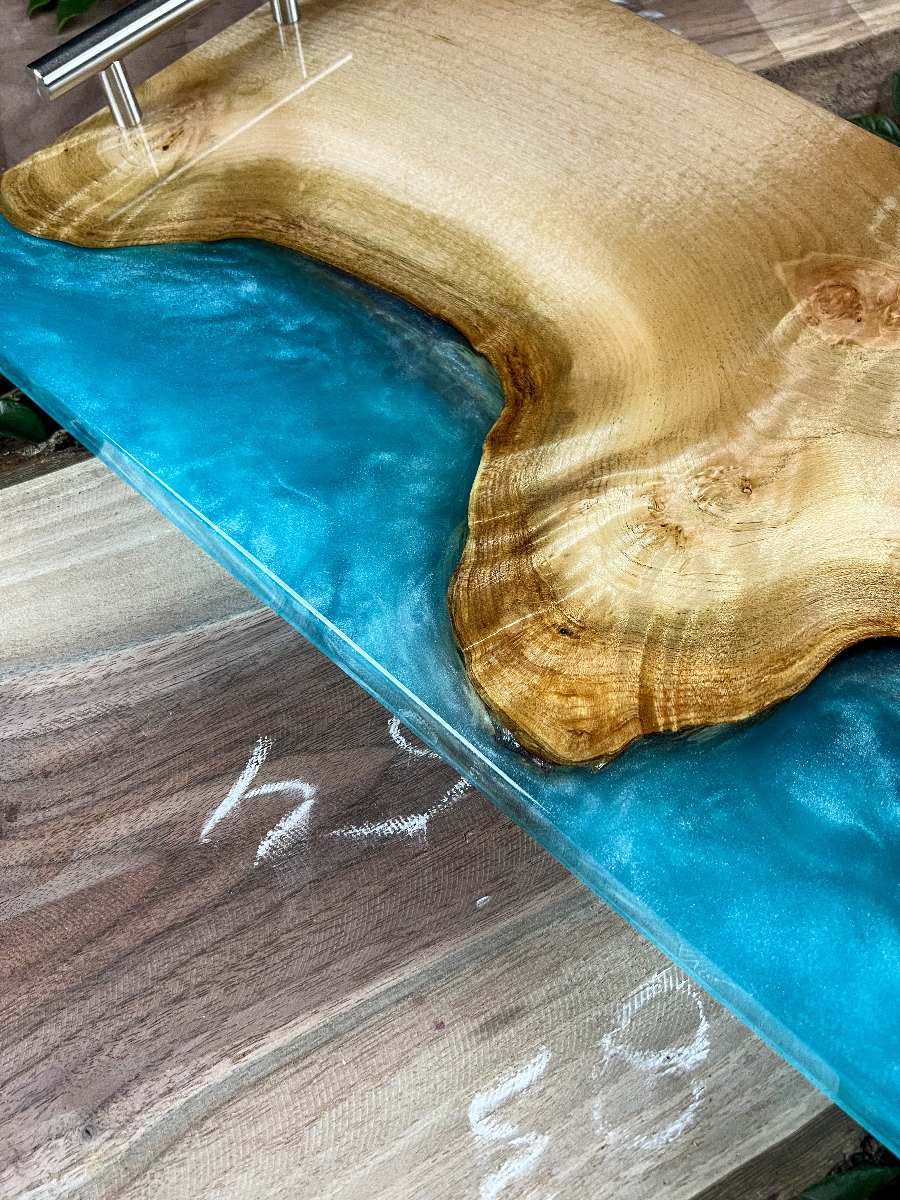 Island Turquoise Maple Serving Tray