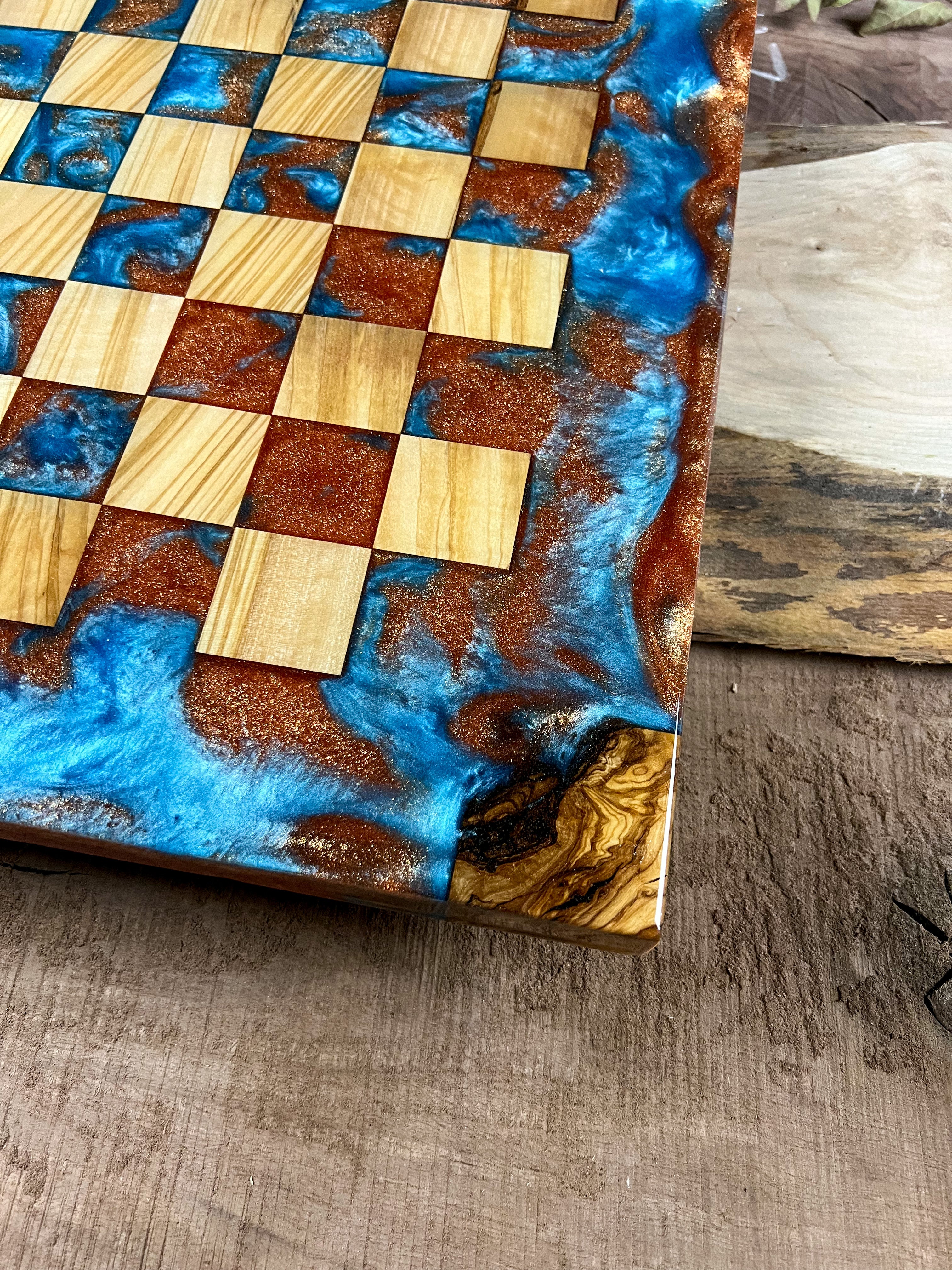 Ravenclaw House Olive Wood Chessboard