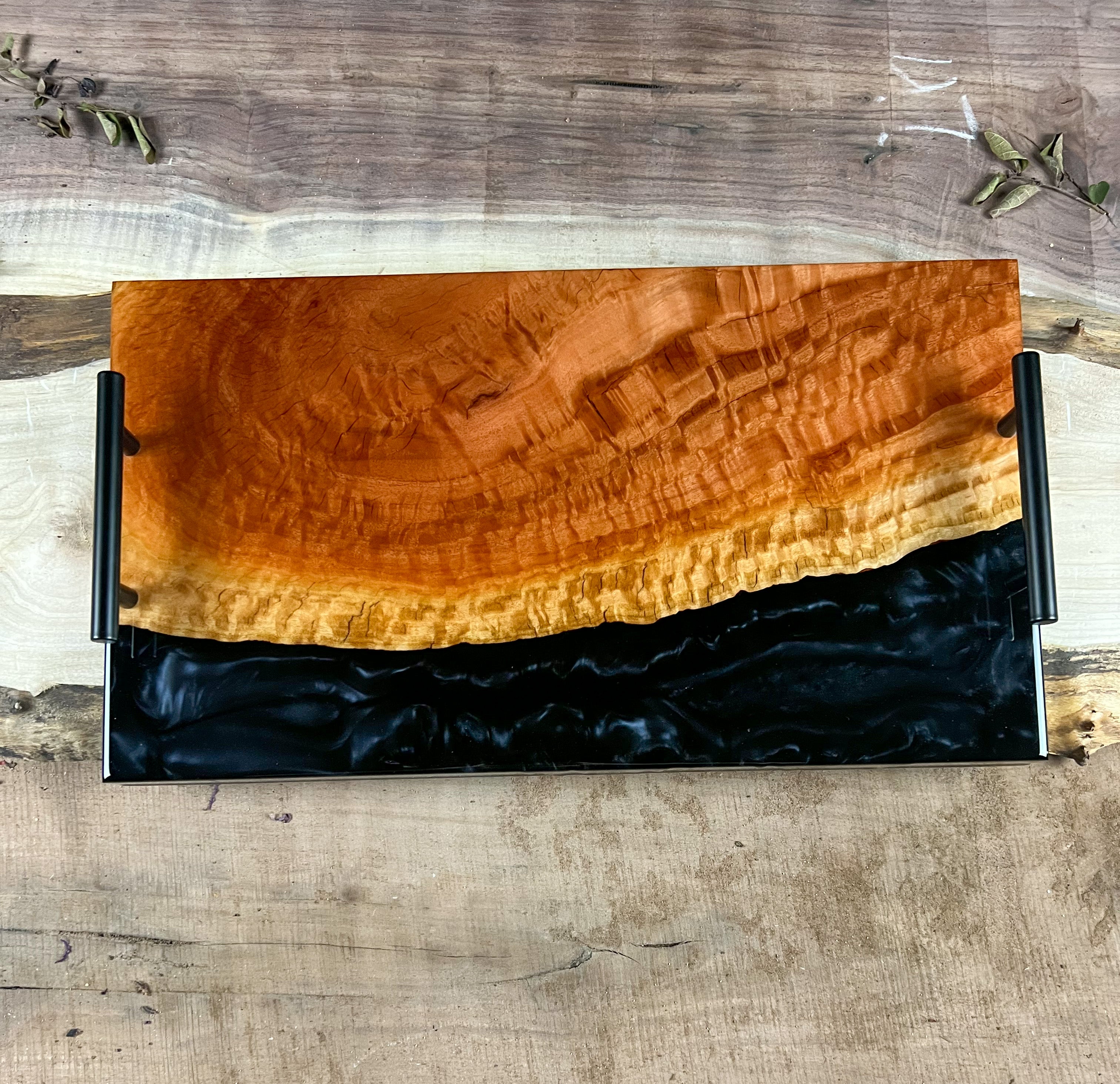 Black Onyx Eucalyptus Serving Tray