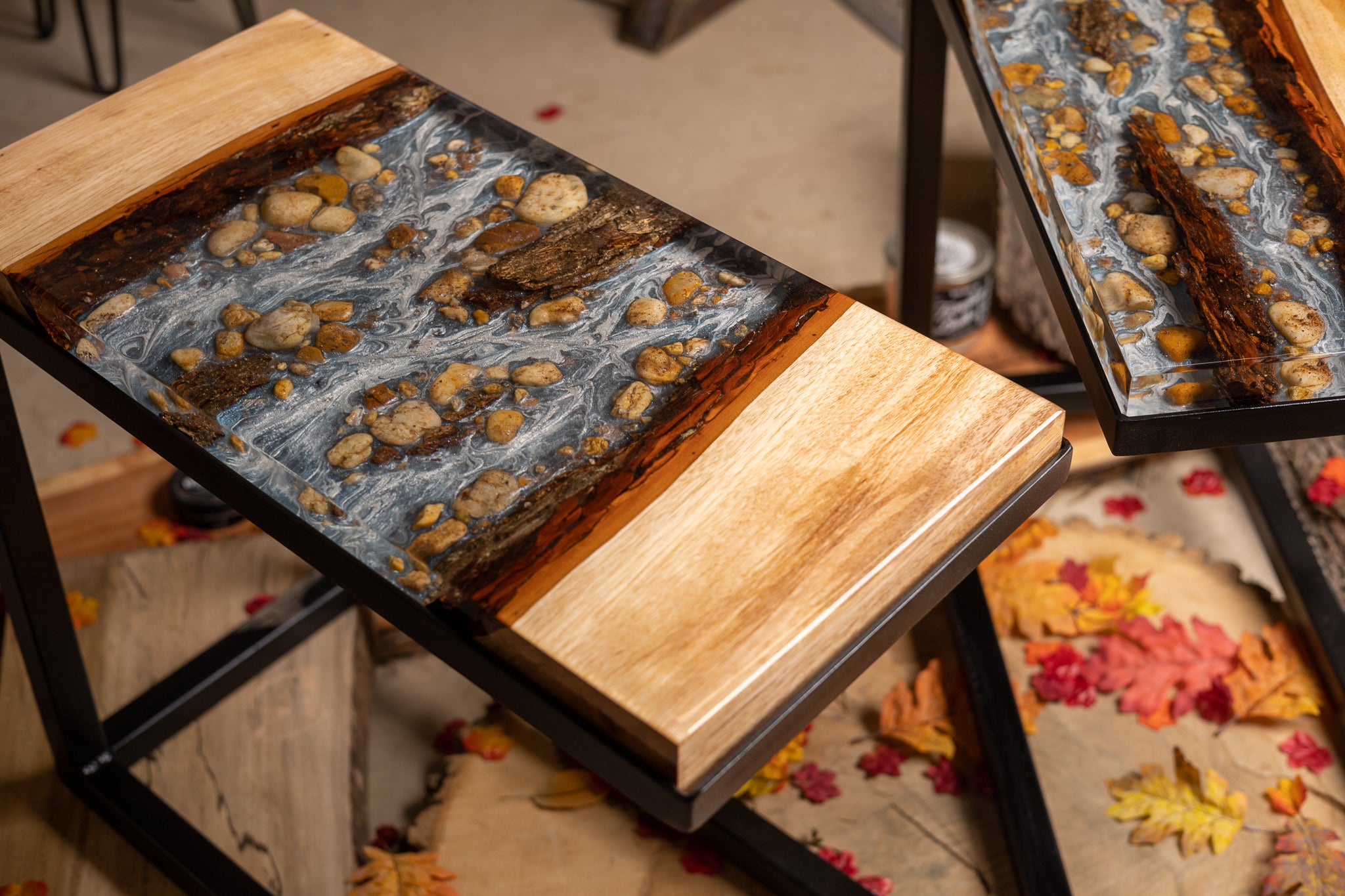 Matching River Rock Side Tables