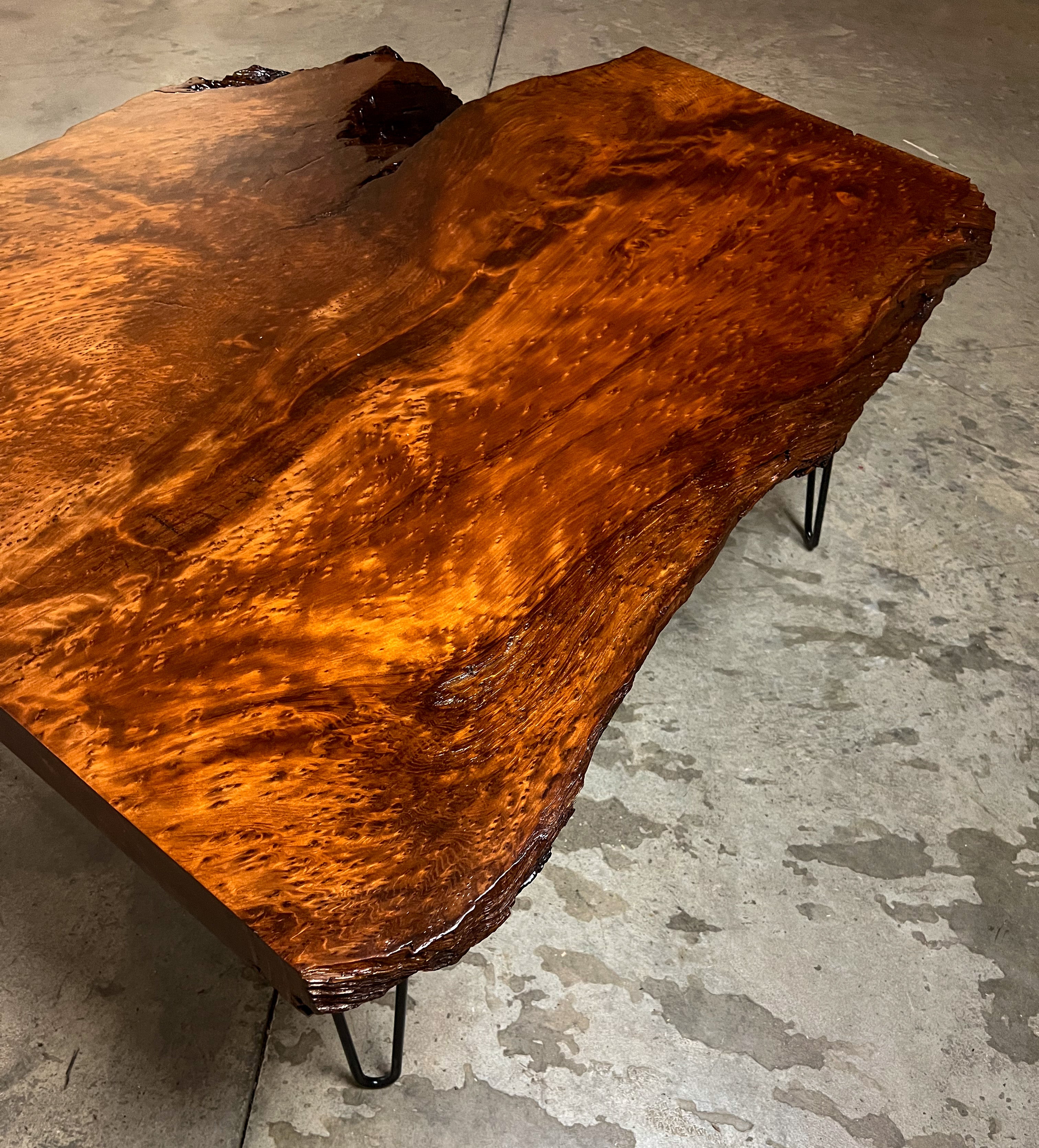 Exotic California Redwood Burl Coffee Table